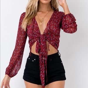 Princess Polly tie-front top